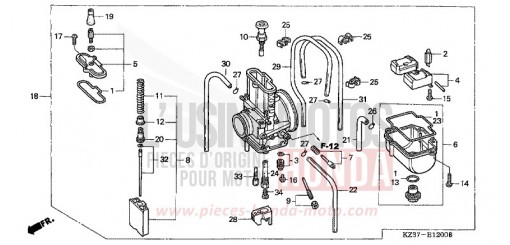 CARBURATEUR (CR250R2,3) CR250R2 de 2002
